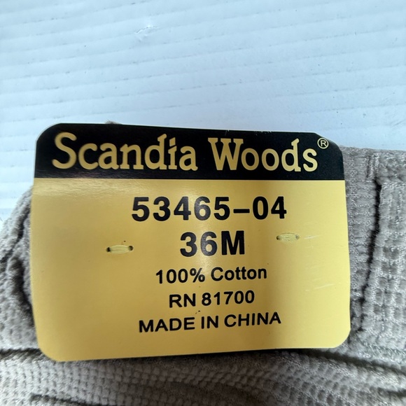 Vintage SCANDIA WOODS Womens Pants 36 Medium Tan Corduroy Straight Leg Cotton - Picture 5 of 9